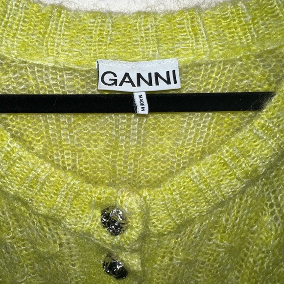GANNI Relaxed Cable-Knit Cardigan - Picture 2 of 5